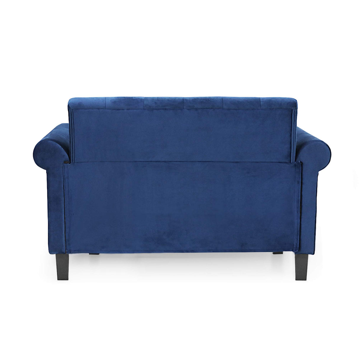 Furinno Bastia Vintage Modern Chesterfield Button Tufted Loveseat/Sofa Couch for Living Room, Navy Velvet Furinno