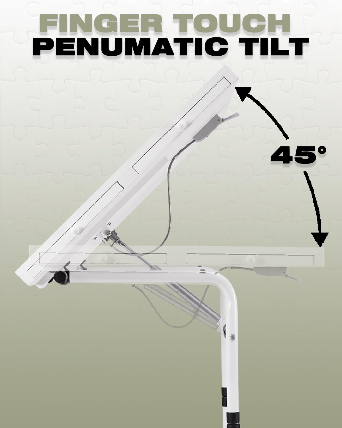 1000 Piece Tilting Jigsaw Puzzle Board with Drawers and Cover, Movable Jigsaw Puzzle Table with Wheels for Adults, Angle and Height Adjustable, 30''x22'' Velvet-Lined Tabletop and Color-Coded Drawers XIJ