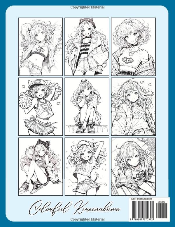 Anime Fashion Coloring Book: Playful Urban Style Collection - Perfect Gift for Tween and Adults, Fashion, and Manga Lovers: Express Your Style and ... Accessories, and Fashion Forward Cuties WoodArtSupply