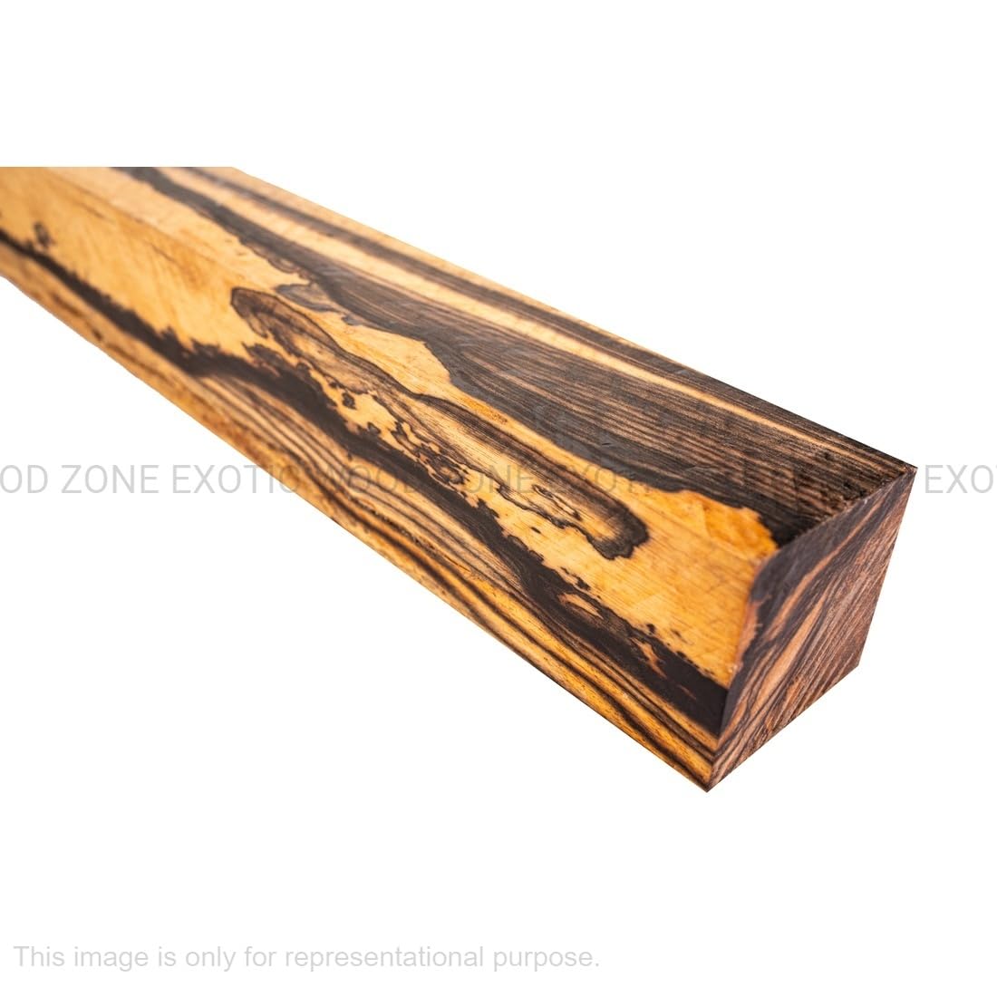 Exotic Wood Zone Black and White Ebony/Pale Moon 1-3/4" x 1-3/4" x 18" Turning Blanks | Square Lathe Hardwood Blocks Exotic Wood Zone