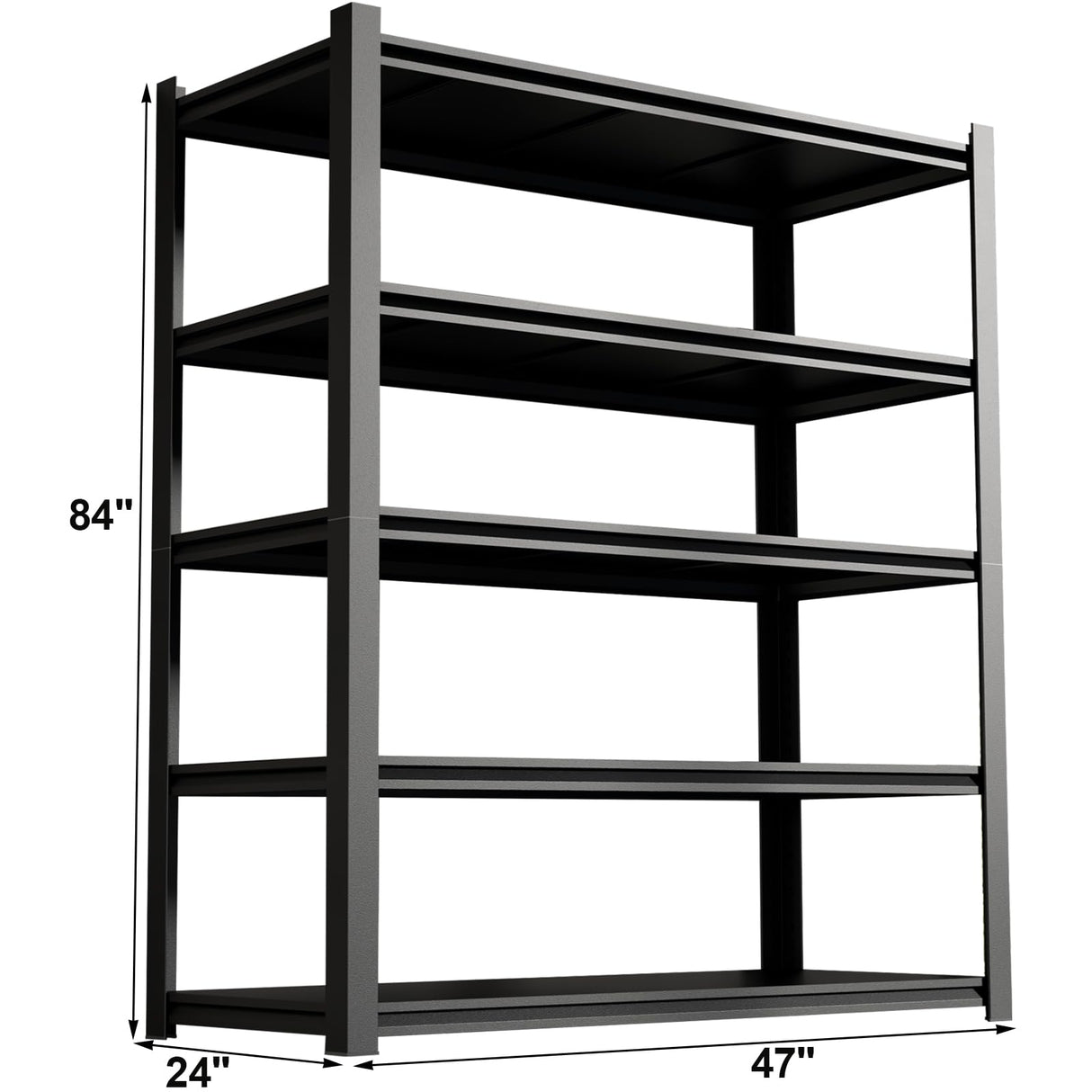 GREATMEET 84" H Heavy Duty Garage Shelves, 3000LBS Load Metal Storage Shelving, 24" D x 47" W x 84" H Storage Rack Shelf for Shed, Garage, Pantry, Basement GREATMEET
