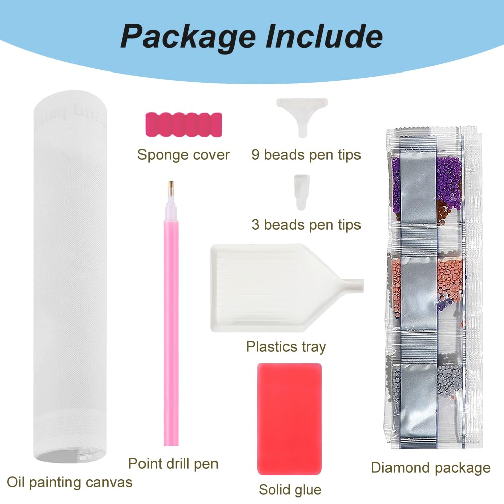 SJUTOUCI Diamond Painting Kits for Adults, Cat Diamond Art Kits, Round Full Drill Bead Gem Art, 5D DIY Paint with Diamonds Crafts for Home Wall Decor Gift 12x12inch SJUTOUCI