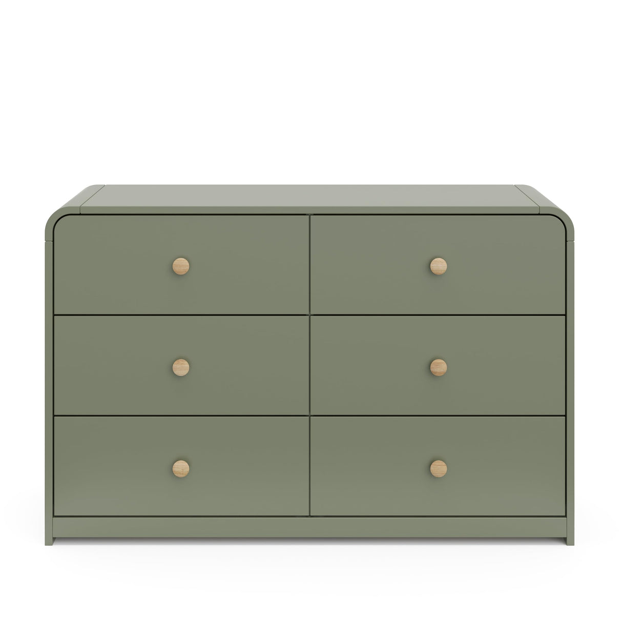 Storkcraft Santos 6 Drawer Bedroom Dresser (Olive & Natural) – GREENGUARD Gold Certified Dresser for Kids Bedroom with Interlocking Drawer System Storkcraft