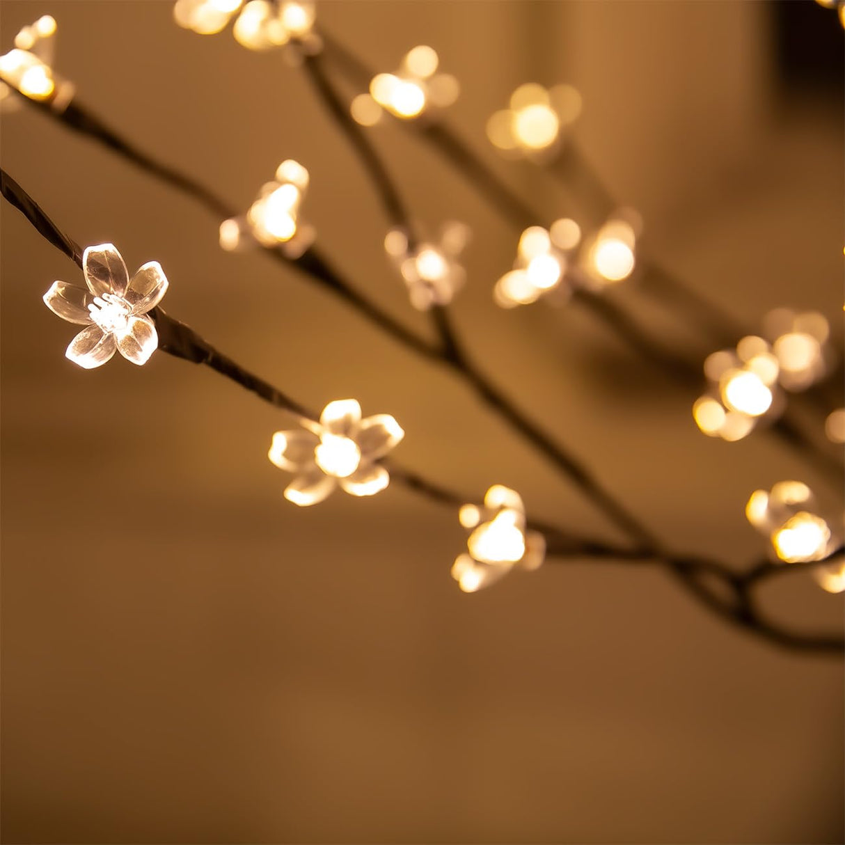 Tybeeu 5ft Lighted Cherry Blossom Tree with 184 Warm White LED Lights for Holiday Decor - Dimmable, UL Certified, Waterproof - Ideal for Indoor and Outdoor Decoration TYBEEU