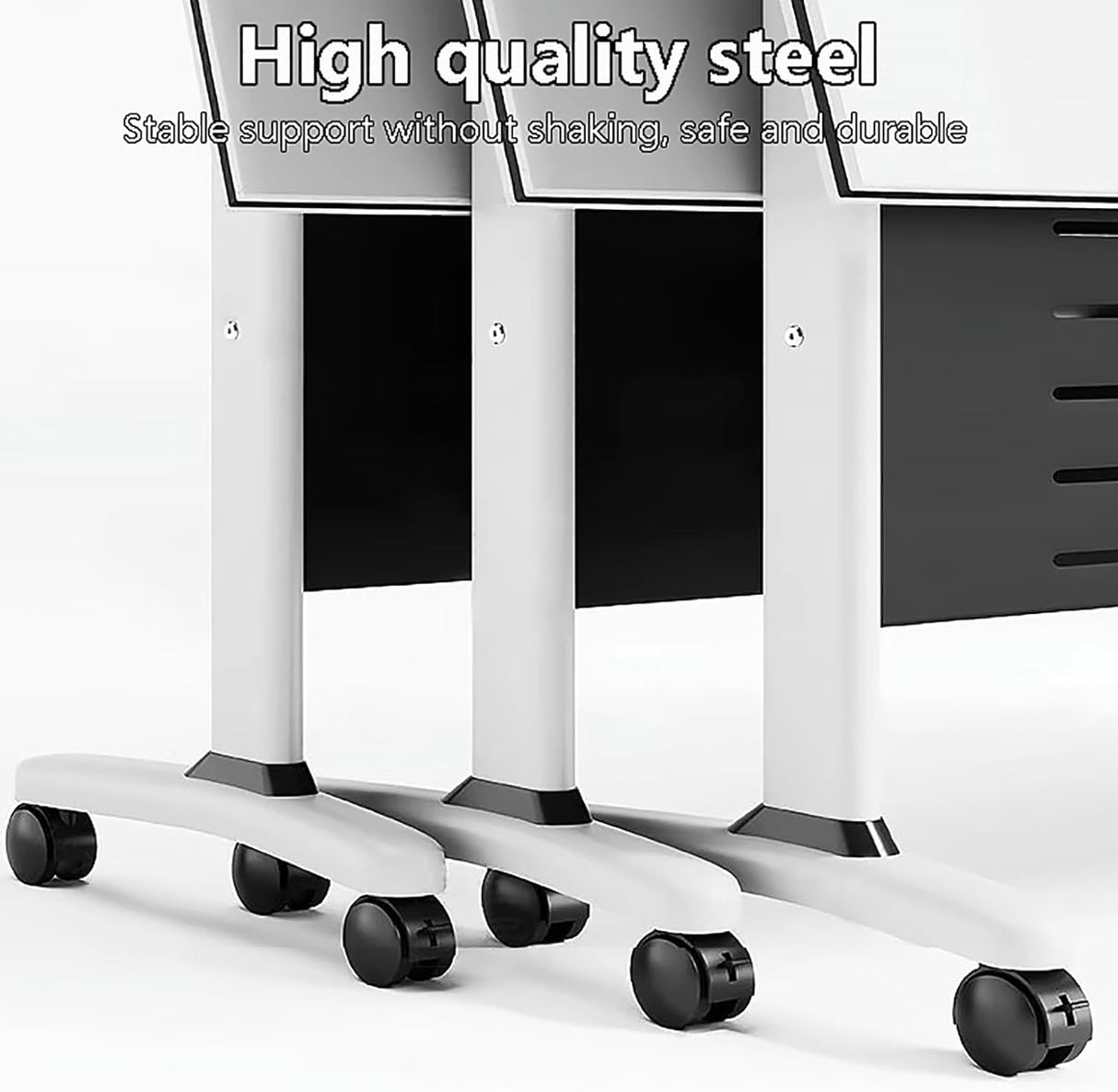 HSHBDDM Folding Conference Table Foldable Conference Table, Conference Rooms Flip Top Mobile Training Table, Folding Flip Top Office Meeting Table Mobile Conference Table for Office,Meeting Room HSHBDDM