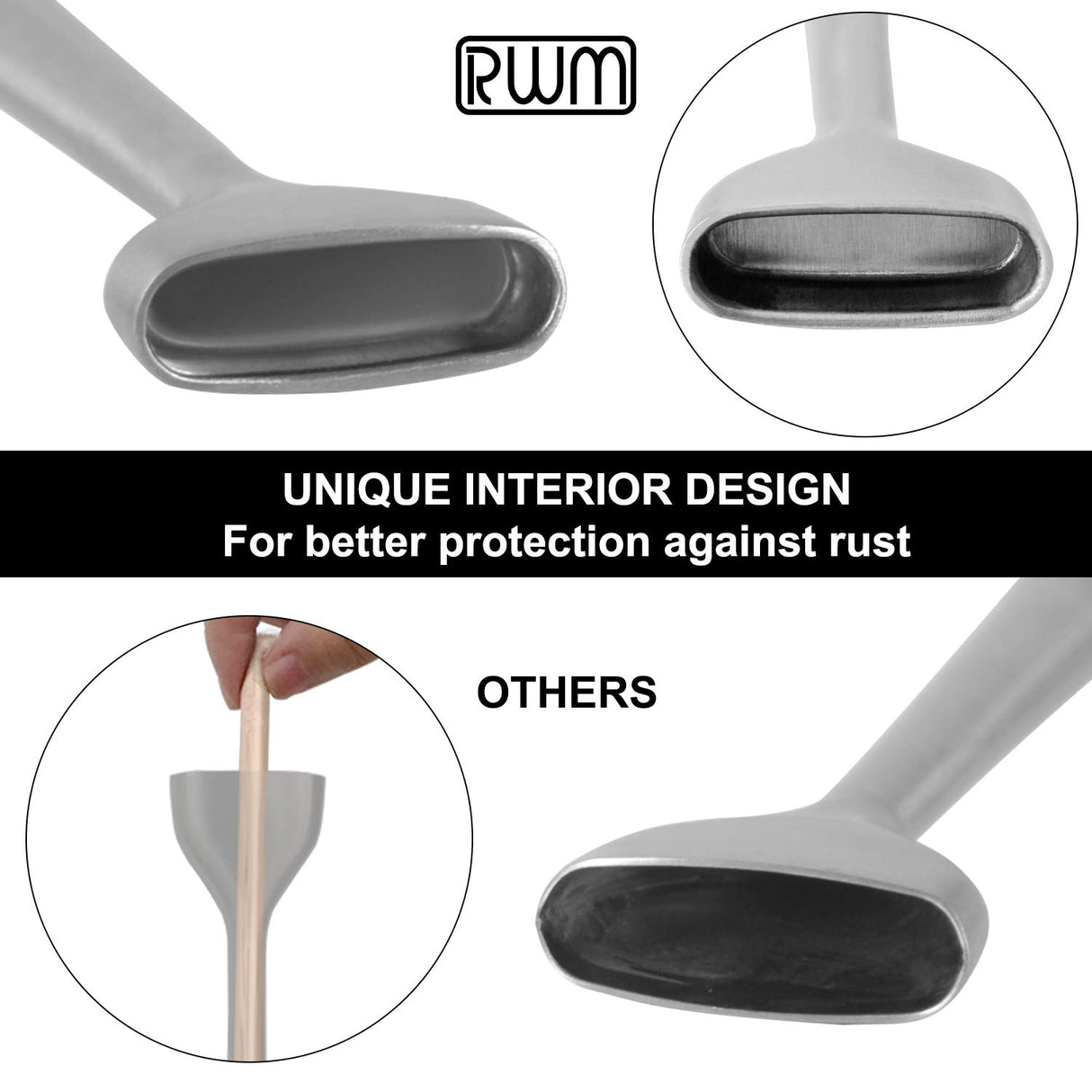 RWM Basting Brush - Grilling BBQ Baking, Pastry and Oil Stainless Steel Brushes with Back up Silicone Brush Heads(Orange) for Kitchen Cooking & Marinating, Dishwasher RWM