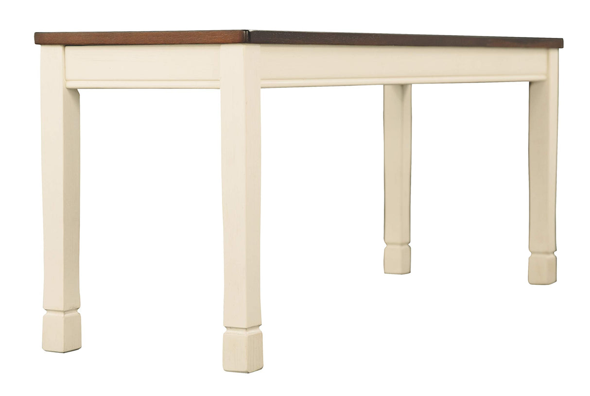 Signature Design by Ashley Whitesburg Cottage Rectangular Dining Bench, Brown & Antique White Signature Design by Ashley