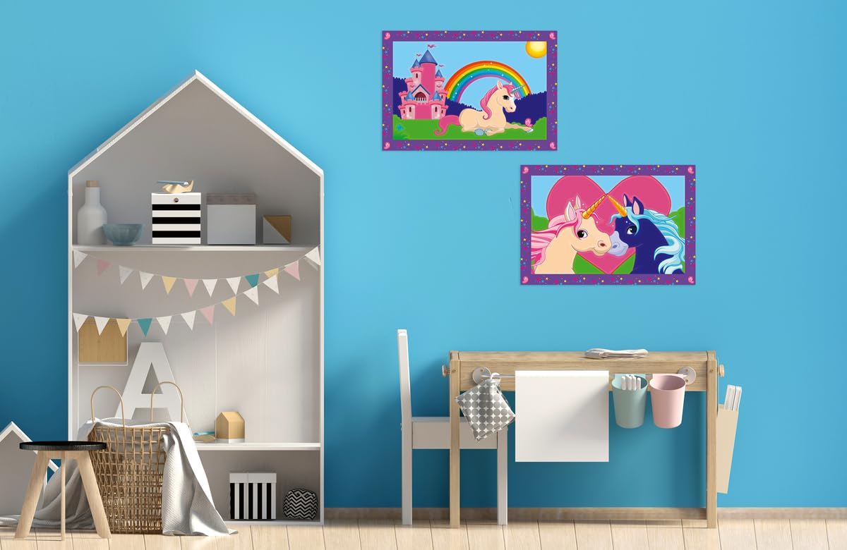 Ravensburger Magical Unicorns Paint by Numbers Kit for Kids - 23558 - Painting Arts and Crafts for Ages 5 and Up Ravensburger