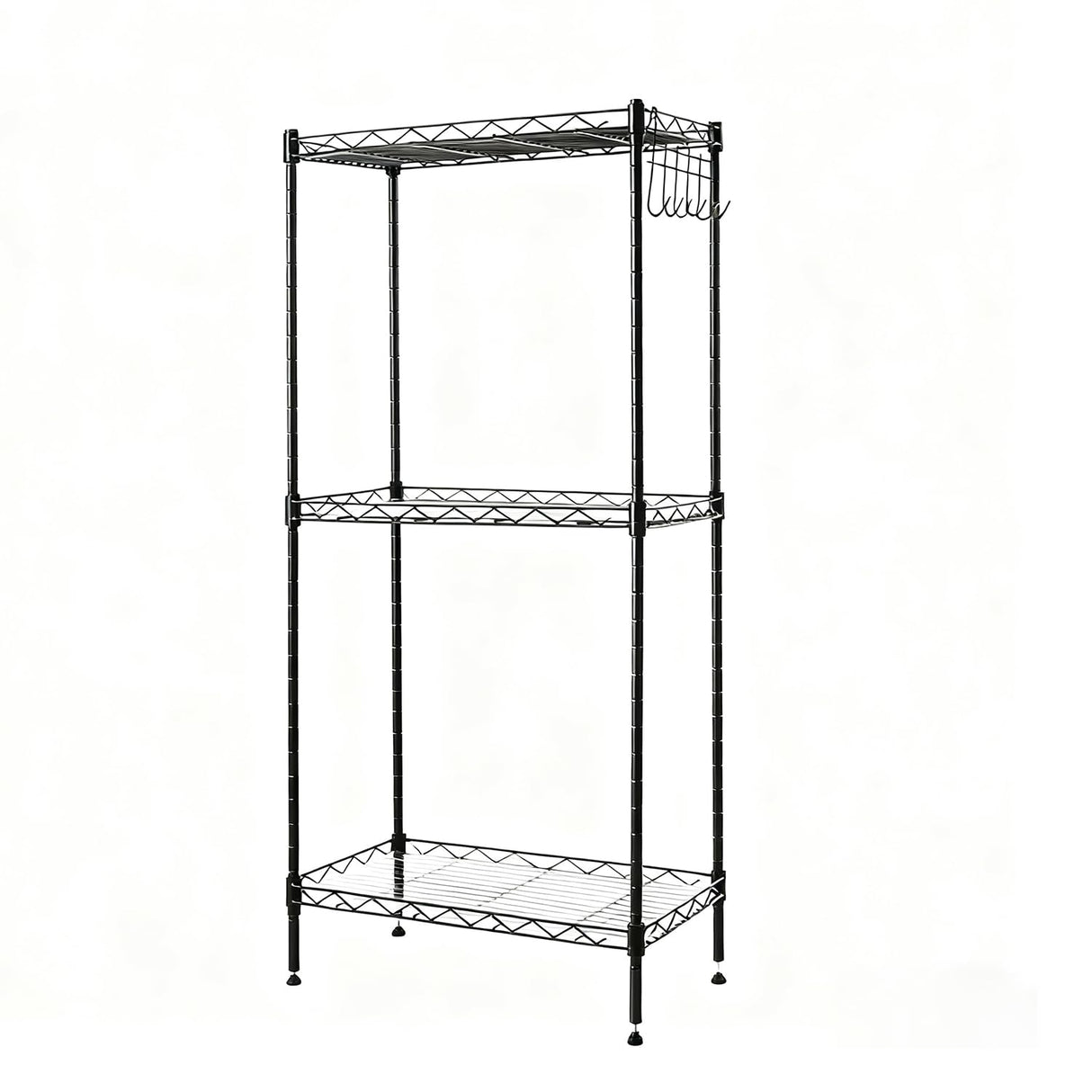 Storage Shelves 3 Shelf Wire Shelving Adjustable Metal Shelving 1000 LBS Pantry Shelves Sturdy Steel Wire Shelf for Kitchen Pantry Garage Warehouse (Black) Generic
