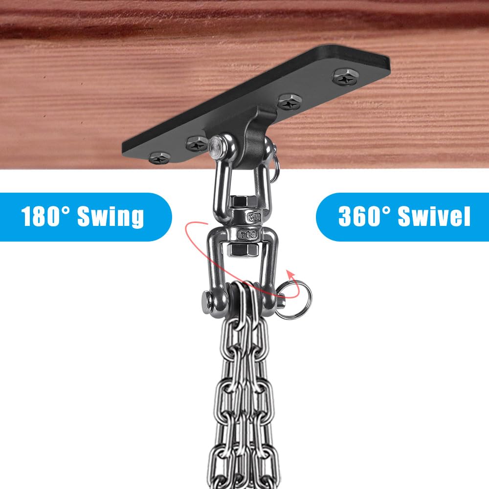 Lifeswell Heavy Bag Hanger, Punching Bag Ceiling Mount Hanger, 360° Rotation Hook for Boxing, MMA, Aerial Yoga, Hammock, and More, 600 LB Capacity Lifeswell