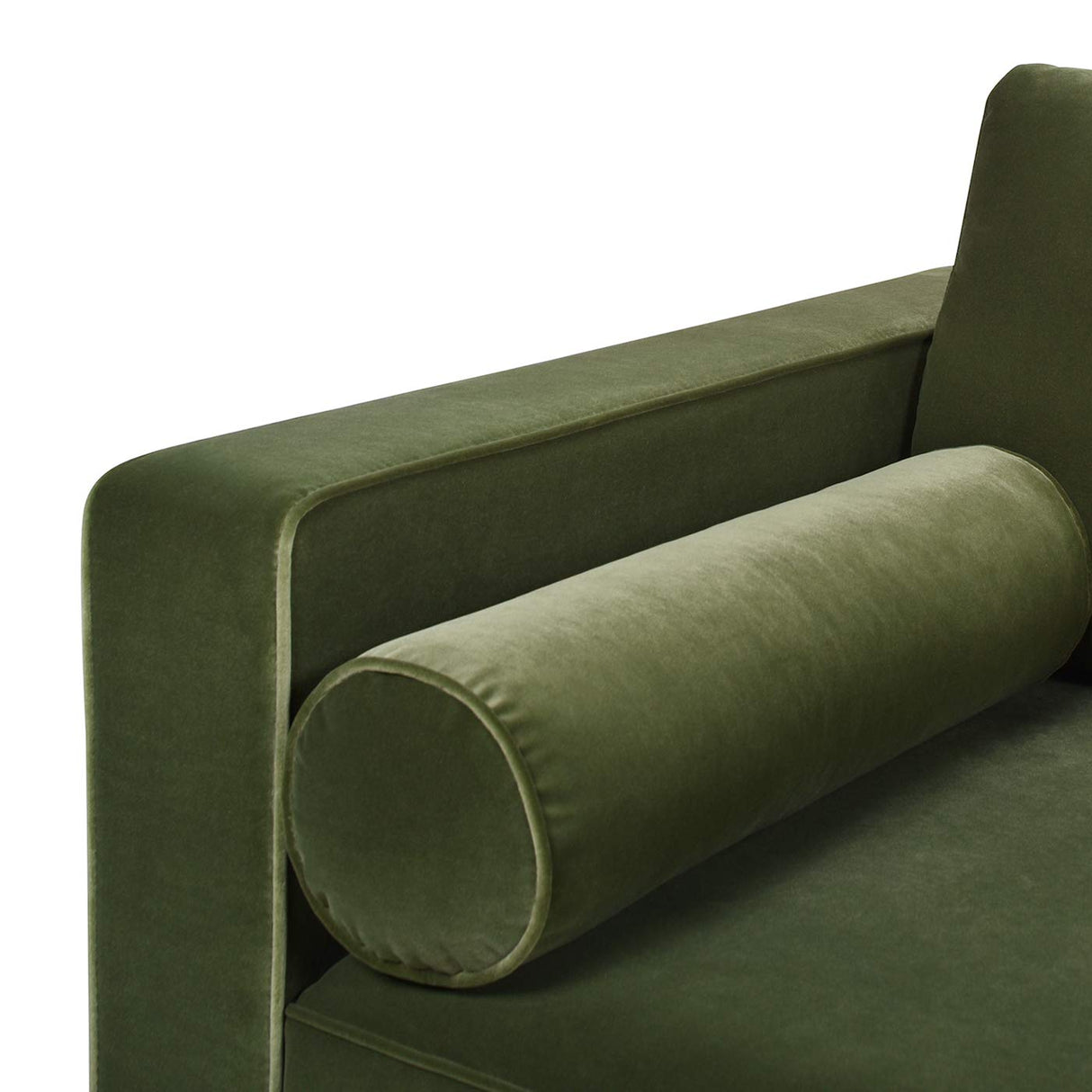 Jennifer Taylor Home Nicholi Lawson Velvet Loose Back Sofa - Olive Green, Modern & Contemporary Jennifer Taylor Home