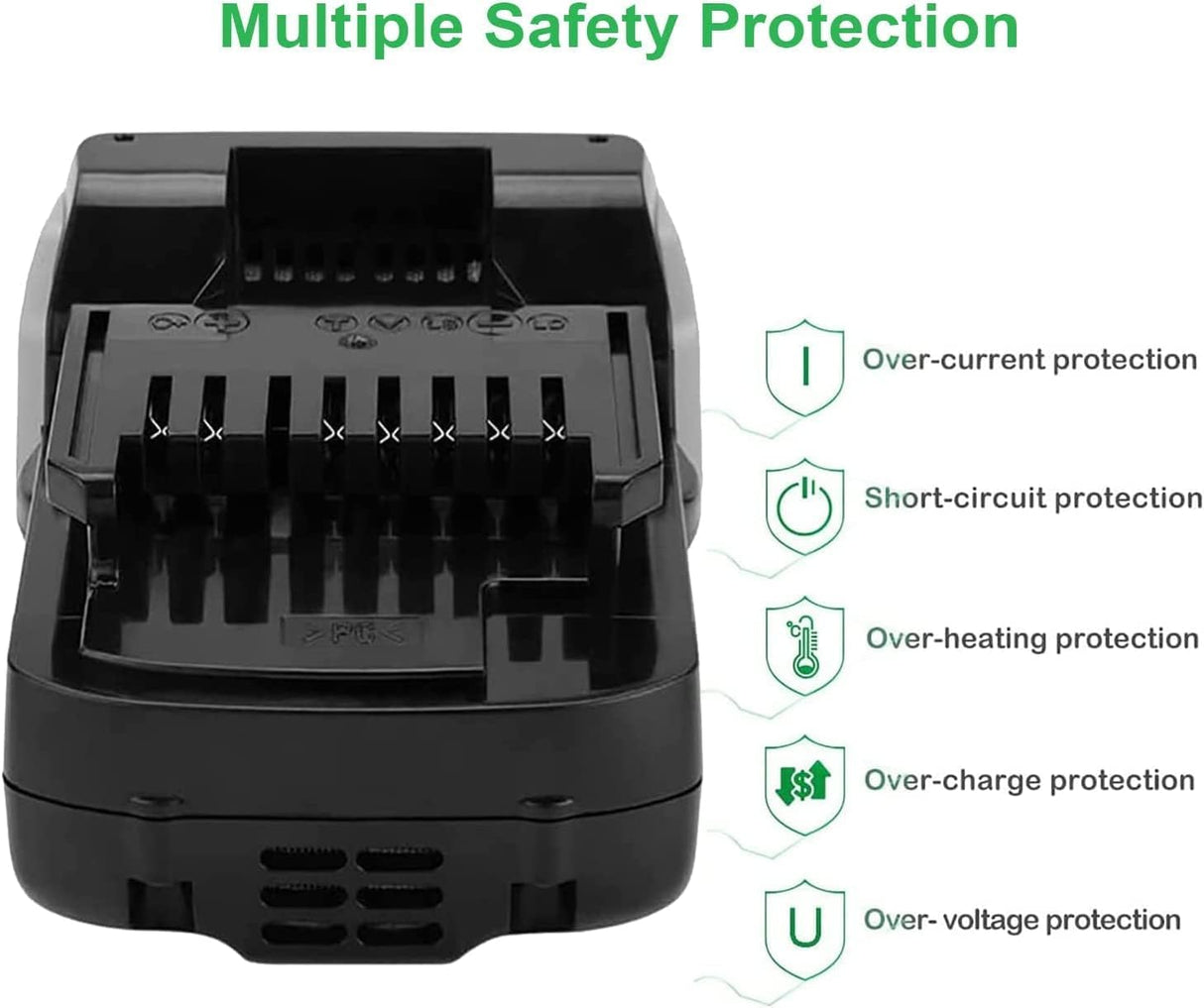 Hanaix 3.0Ah 18V Battery and Charger Set for Hitachi BSL1815X BSL1815S BSL1830 BSL1830C 330139 330557 339782 Li-ion Replacement Battery Hanaix