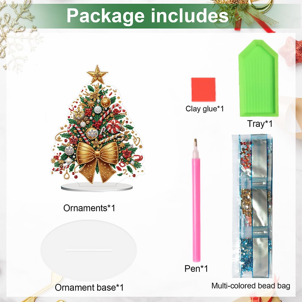 Sulunmo Diamond Art Kits for Adults - Diamond Painting Ornaments, DIY 5D Diamond Art Statues Diamond Dots Sculpture(Christmas Tree-139) Sulunmo