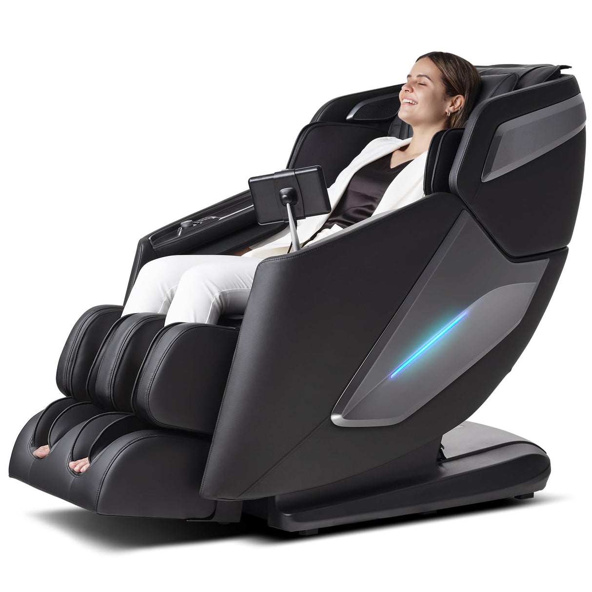 4D Massage Chair, Full Body Massage Chair, Zero Gravity Recliner w/Intelligent Voice Control, 53.14" SL Track, Electric Calfrest Extension, 12 Auto Modes, USB Type-C, Bluetooth Speaker, TFT Screen Mazzup