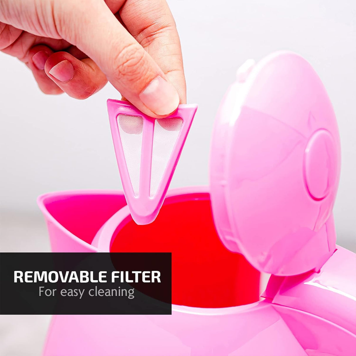 OVENTE Electric Kettle, Hot Water, Heater 1.7 Liter - BPA Free Fast Boiling Cordless Water Warmer - Auto Shut Off Instant Water Boiler for Coffee & Tea Pot - Pink KP72P OVENTE