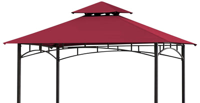 SCOCANOPY Upgraded Ripstop Fabric Replacement Canopy Grill BBQ Gazebo Roof Top for Gazebo Model L-GZ238PST-11 Only,(Burgundy Ripstop)