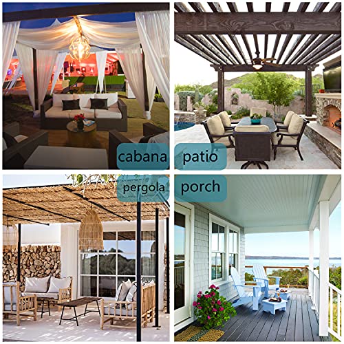 BONZER Waterproof Outdoor Curtains for Patio, Premium Thick Privacy Weatherproof Grommet Outside Curtains for Porch, Pergola, Cabana, 1 Panel, 54W x 84L inch, Cream BONZER