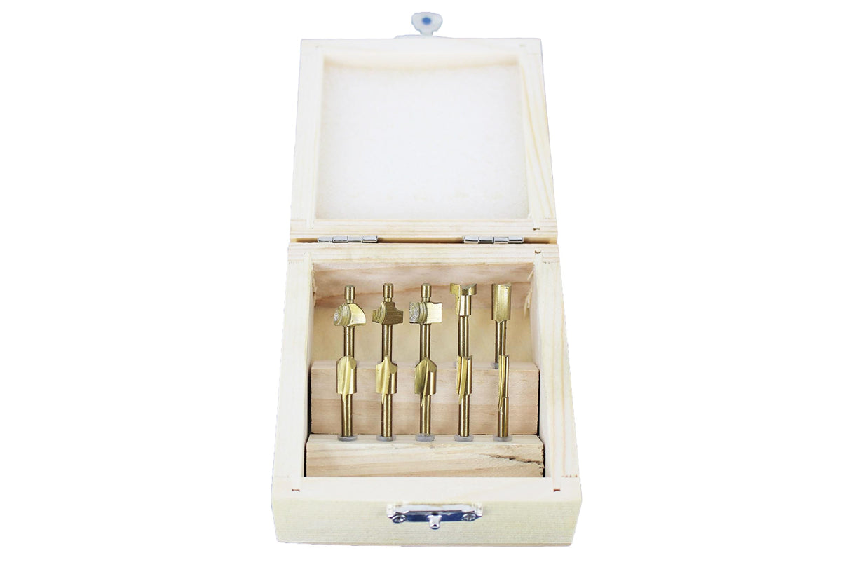 TEMO 10 pc High Speed Steel Hss Titanium Coated Router Bits Set 1/8 Inch Shank for Dremel Rotary Tools TEMO