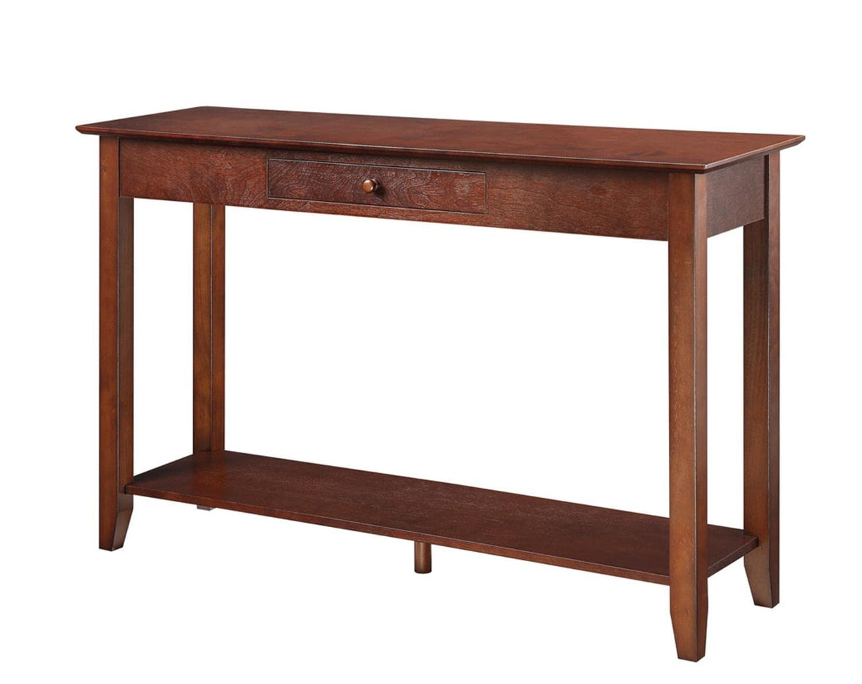 Convenience Concepts American Heritage 1 Drawer Console Table with Shelf, Espresso Convenience Concepts