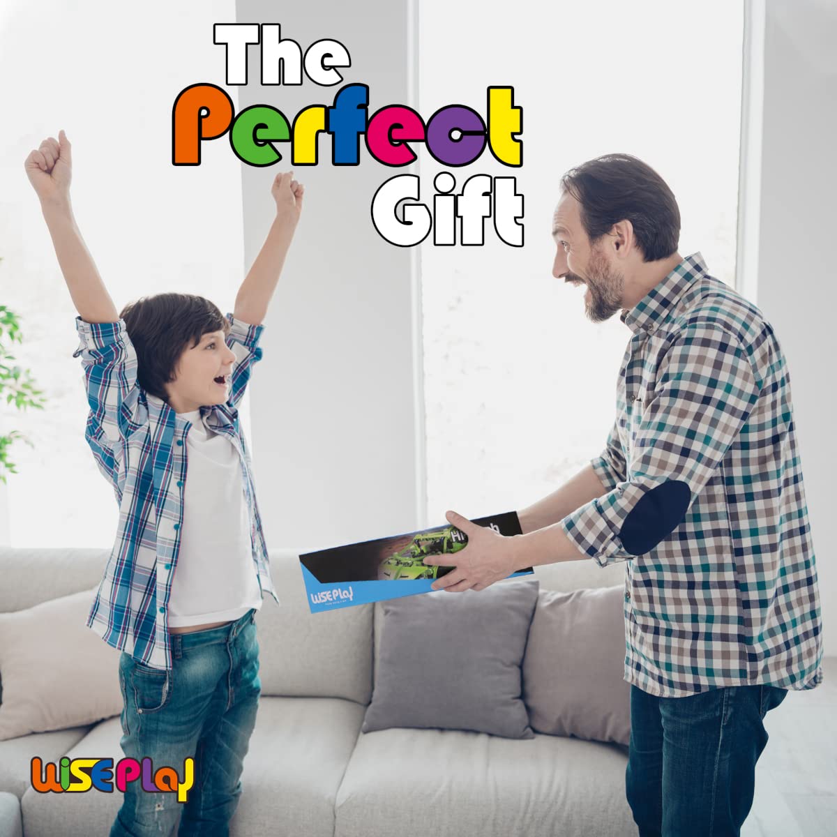 WISEPLAY Remote Control Car Building Kit, 453PCS Stem Toy for Kids Age 8-10, Great RC Car for 10-Year-Old Boys & Girls, Excellent Gift Idea WISEPLAY