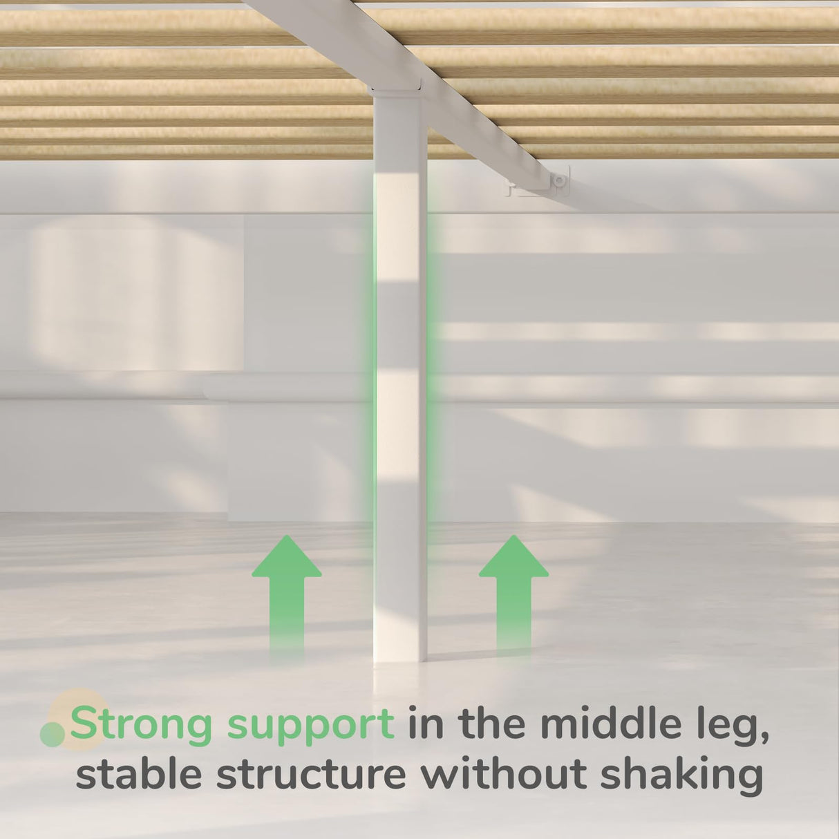 Novilla Queen Bed Frame with Headboard, Metal Platform Bed Frame, Heavy Duty, No Box Spring Needed, Wood Slat Support, Easy Assembly, White Novilla