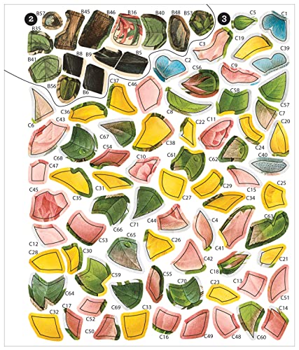 Brain Games - Sticker by Number - Vintage: Flowers (28 Images to Sticker) WoodArtSupply