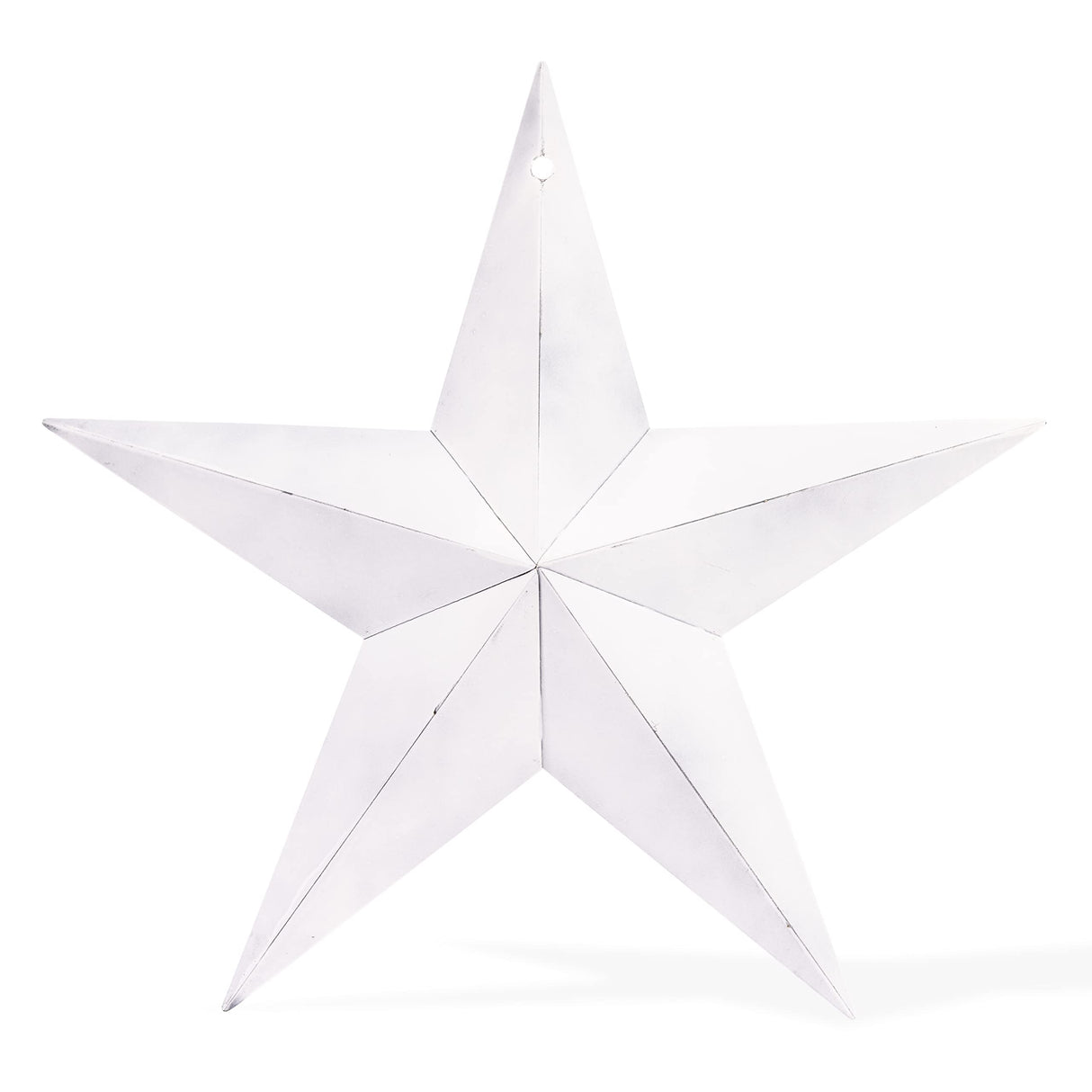 CWI Gifts Metal Barn Star - 8 inch Galvanized Hanging Star - Farmhouse Wall Decor - White CWI Gifts