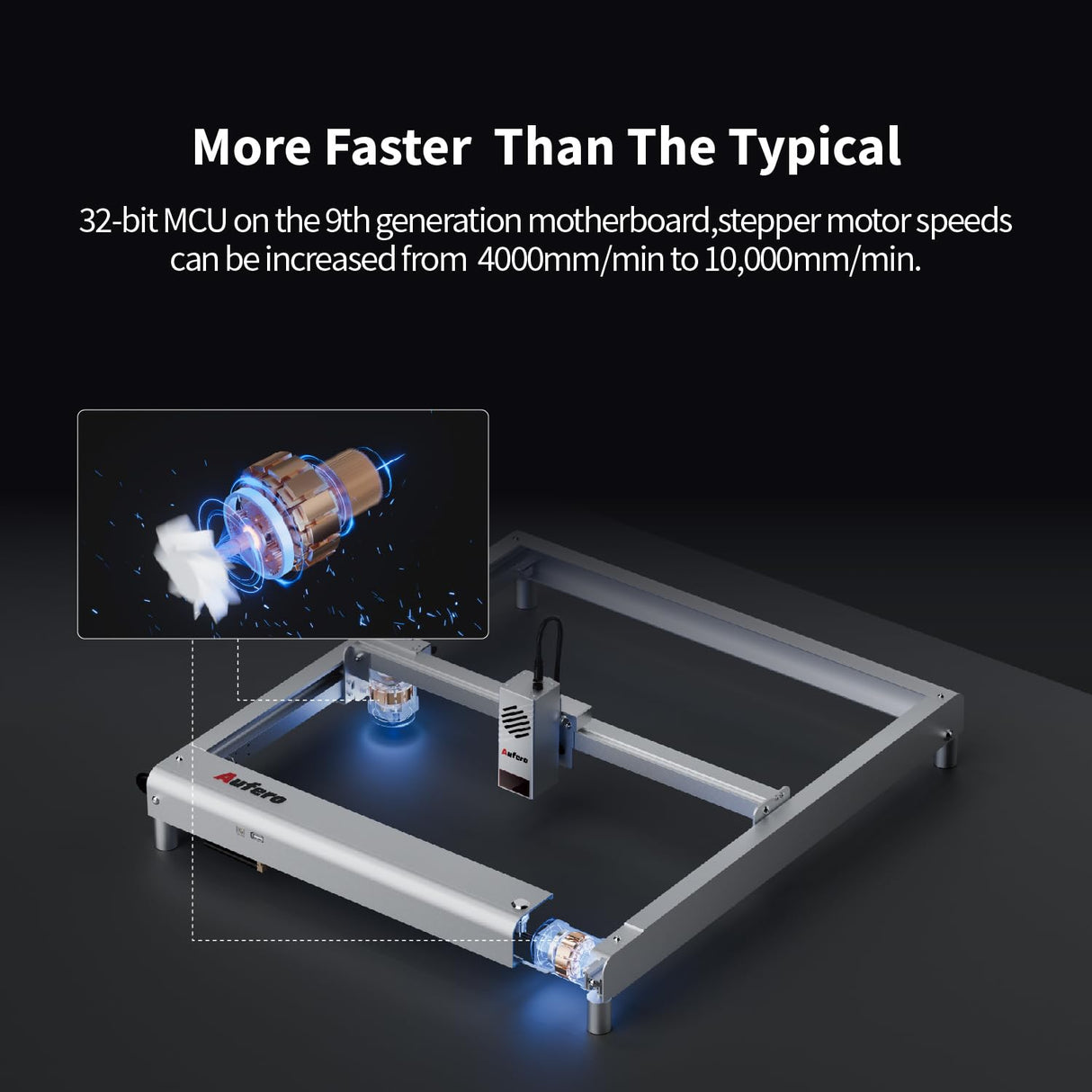 Aufero Laser Engraver Machine 10W Output Laser Engravering Machine with APP Control Laser Engraver and Cutter Machine for Wood, Metal, Acrylic,Leather (10W) Aufero