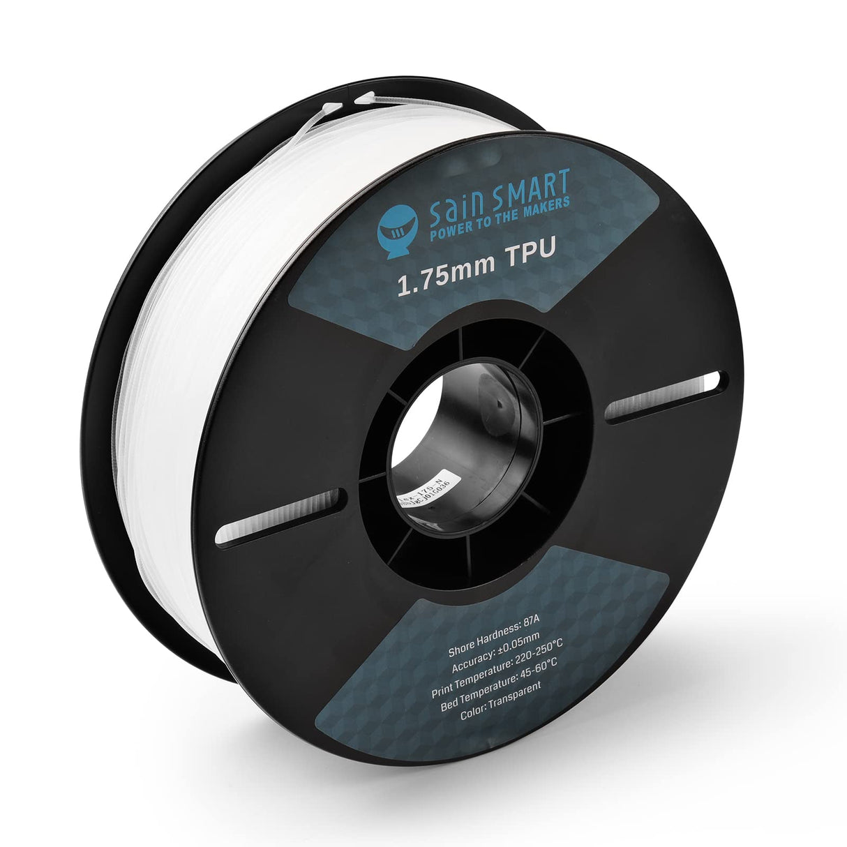 SainSmart 87A TPU Filament 1.75mm Flexible TPU 3D Printer Filament 1kg Spool, Natural SainSmart