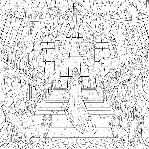 Mythographic Color and Discover: Crystal Kingdom: An Artist’s Coloring Book of Prismatic Playgrounds WoodArtSupply