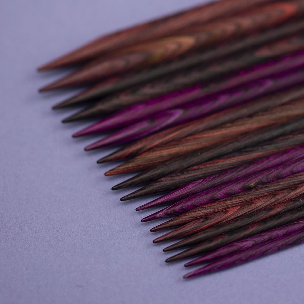Knit Picks Options Wood Interchangeable Knitting Needle Set with Case and Stitch Markers (Royal Purple) Knit Picks