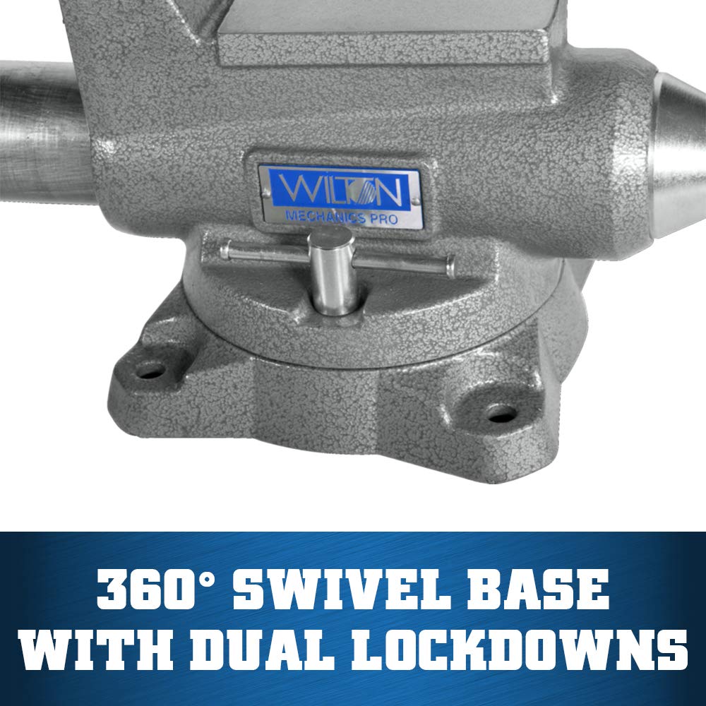 Wilton Mechanics Pro Bench Vise, 6-1/2" Jaw Width, 6" Jaw Opening, 4-3/8" Throat (Model 865M) Wilton