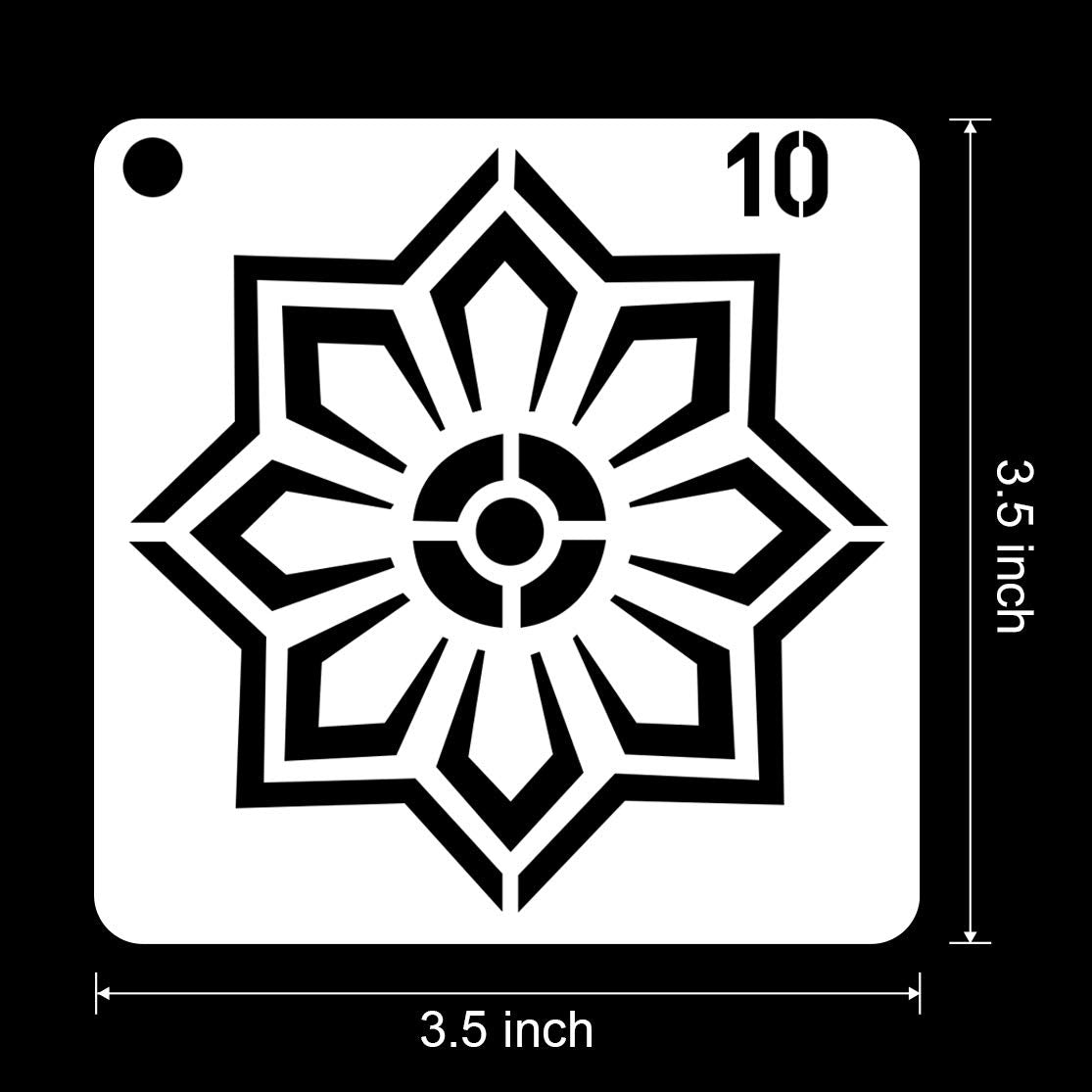 36 PCS Reusable Mandala Stencils for Painting Rocks Wood Canvas Fabric Glass Pottery Art Projects CH HAICHENG