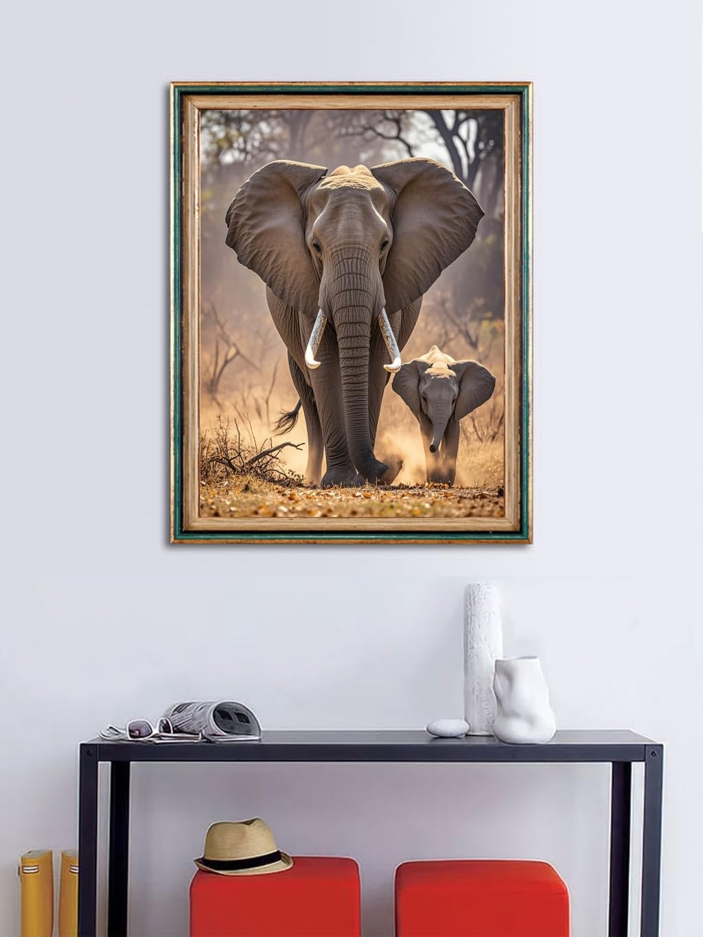 ACANDYL Elephant DIY Paint by Numbers Kit for Adults Paint by Numbers Beginner Canvas Painting by Number DIY Acrylic Oil Painting on Canvas Arts Craft Decoration 16x20 in ACANDYL
