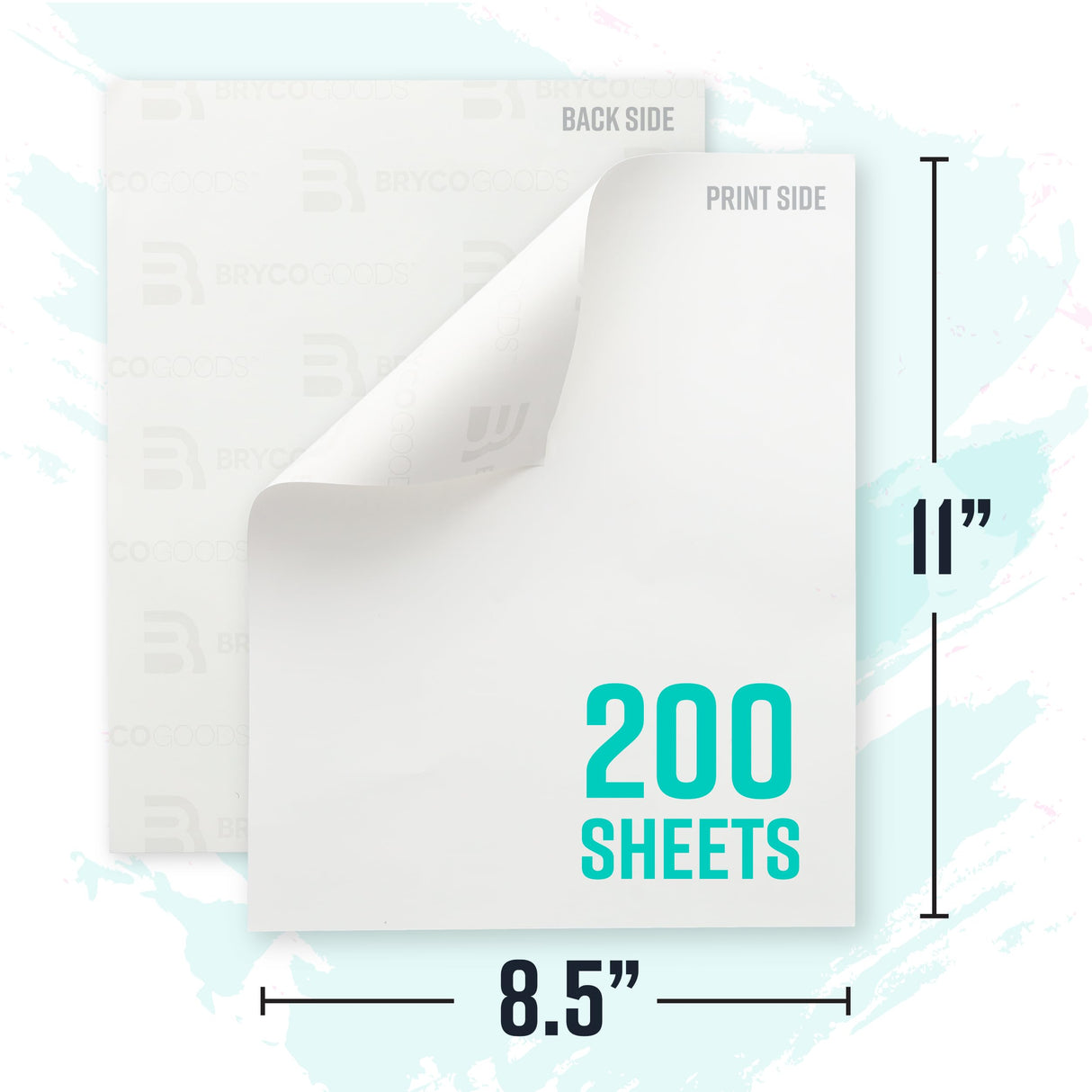 Bryco Goods Sublimation Paper 8.5 x 11 Inches - 200 Sheets - Compatible with Sublimation Printer and Inkjet Printer with Sublimation Ink - 120GSM – Made in the USA Bryco Goods