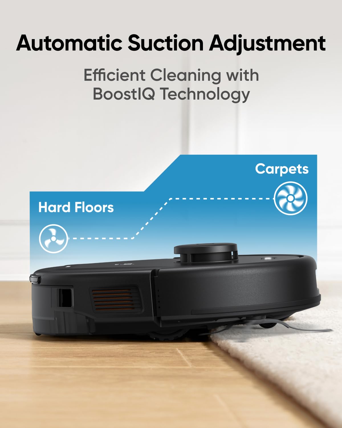 eufy L50 SES Robot Vacuum with 60 Day Self-Empty Station, Multi-Floor Cleaning,Precise iPath Laser Navigation, Customizable Al Mapping, Climb Up to 20 mm, Ideal for Hard Floor, Tile, and Carpet eufy