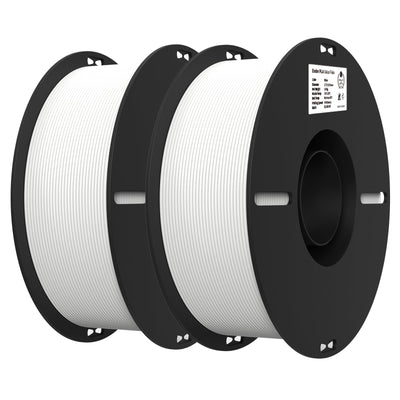 Creality 3D Printer Filament, PLA Filament 1.75mm Bundle 2Kg for 3D Printing, Ender PLA Filament No-Tangling, Strong Bonding & Overhang Performance, Accuracy +/- 0.02mm (White & White 2-Pack)