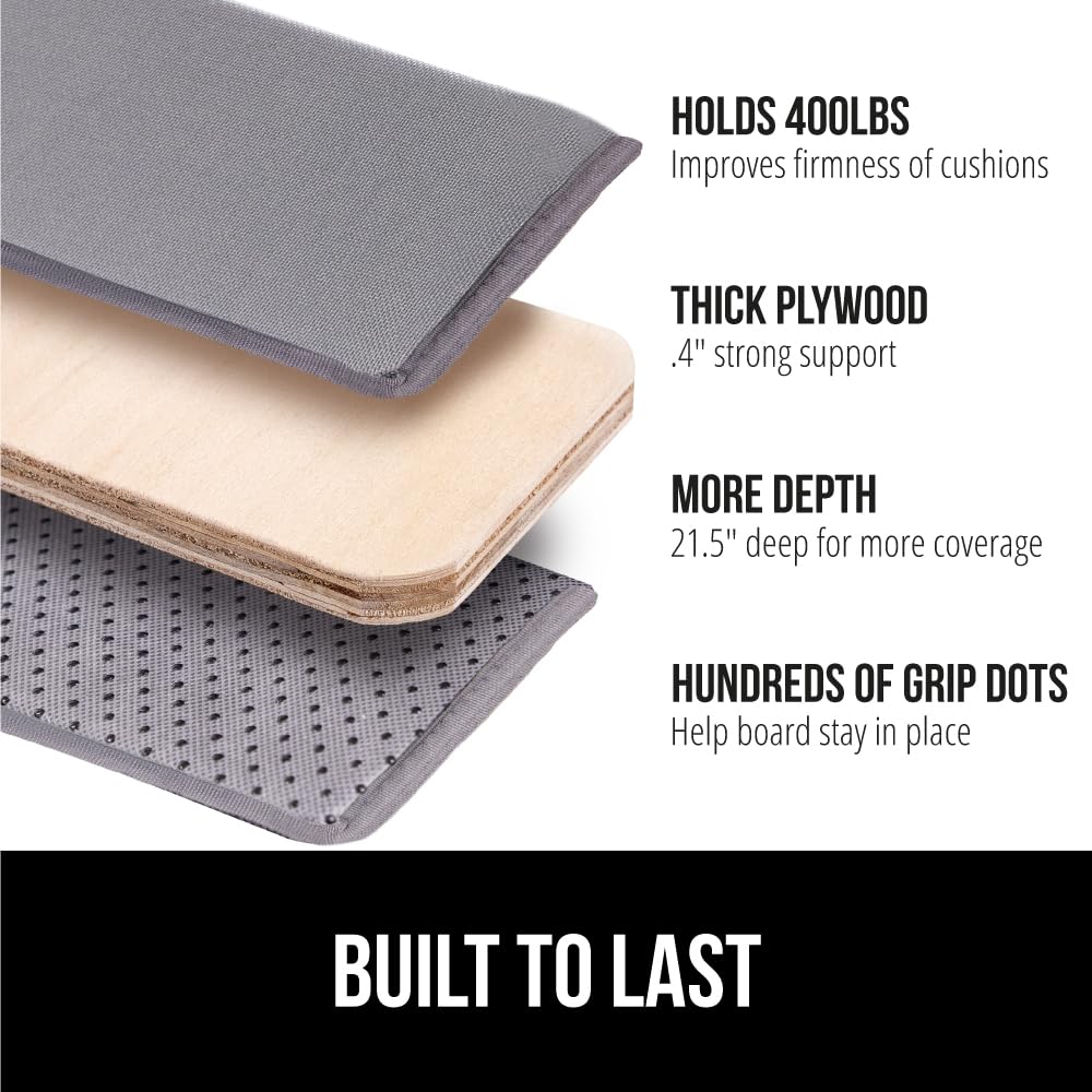 Gorilla Grip Heavy Duty Couch Cushion Support Board to Fix Sagging Sofas, 21.5"x70" Sofa, Thick Plywood Boards Add Strong Seat Supports, Stays in Place, Replacement Stuffing Under Couches, Gray Gorilla Grip