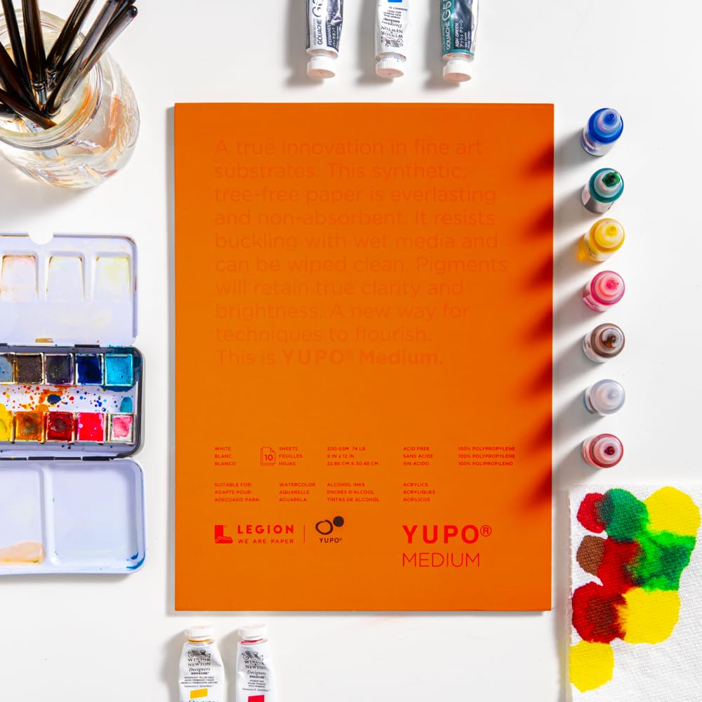Yupo Synthetic Paper Pad - 11" x 14", Bright White, 10 Sheets Legion