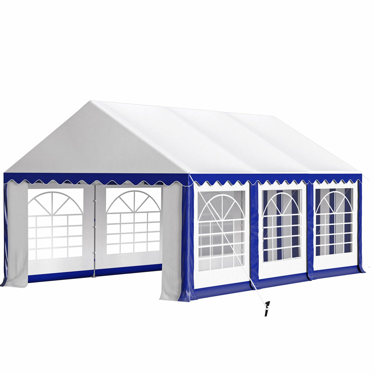 Tents for Parties Party Tent 16x20 ft, Outdoor Canopy Carpas para Fiestas Heavy Duty, Large Waterproof Patio Event Wedding Tent White & Blue with Sidewalls Walls for Backyard Sophia & William