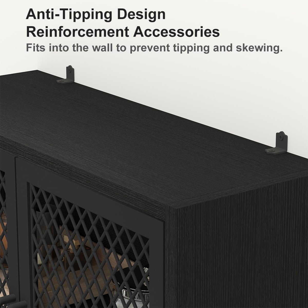 Launica Bathroom Organizer Over Toilet, Wood Metal Bathroom Over The Toilet Storage, Industrial Bathroom Space Saver Shelf Over Toilet, Freestanding Bathroom Cabinet Above Toilet wtih Rack, Black Oak Launica