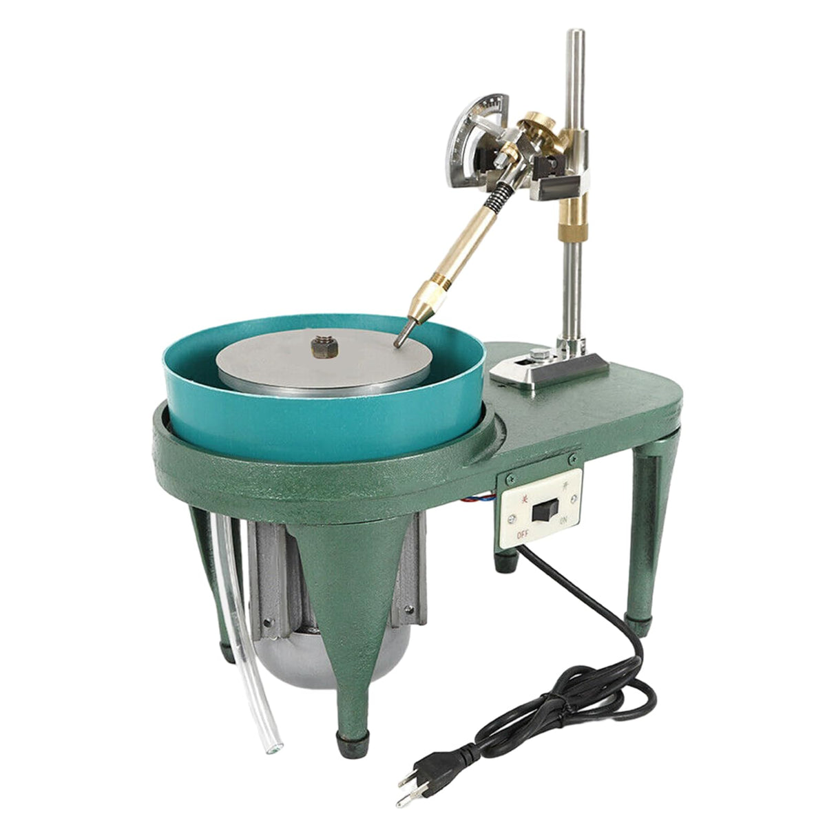 Gem Faceting Machine, 180W 110V Jewelry Gem Faceting Polisher Machine Flat Grinder Lapidary Cutter Polisher, 2800RPM Gemstone Grinding Maker for Carving Jade Stone Wood Gold Crafts GOSHET
