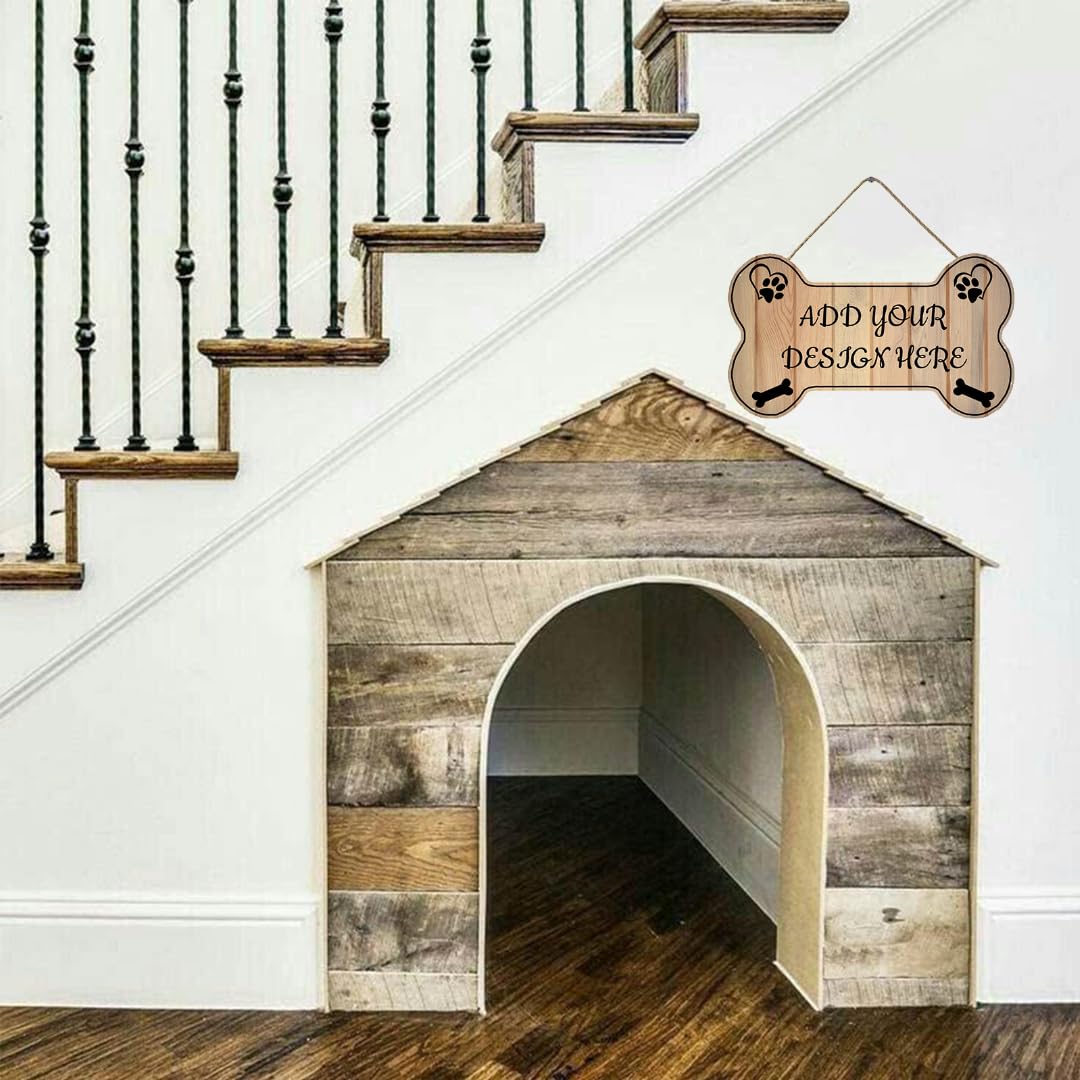 Personalized Dog Bone Wood Sign Custom Name or Image Pet Sign for Home Farmhouse Decor Rustic Wall Decor Sign Custom Metal Sign