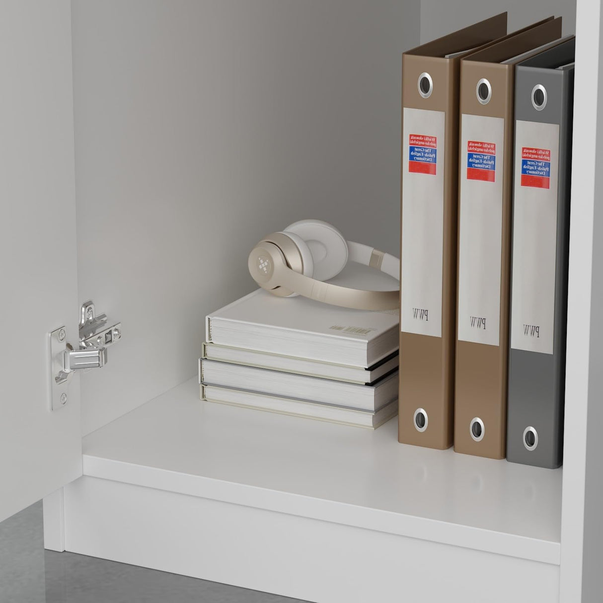 TAMUNE L-Shaped Reception Desk Counter Desk for Retail & Checkout, Modern Front Counter Table, Black Tapes, for Office Lobby White 39.4" D x 55.1”W x 43.3”H TAMUNE