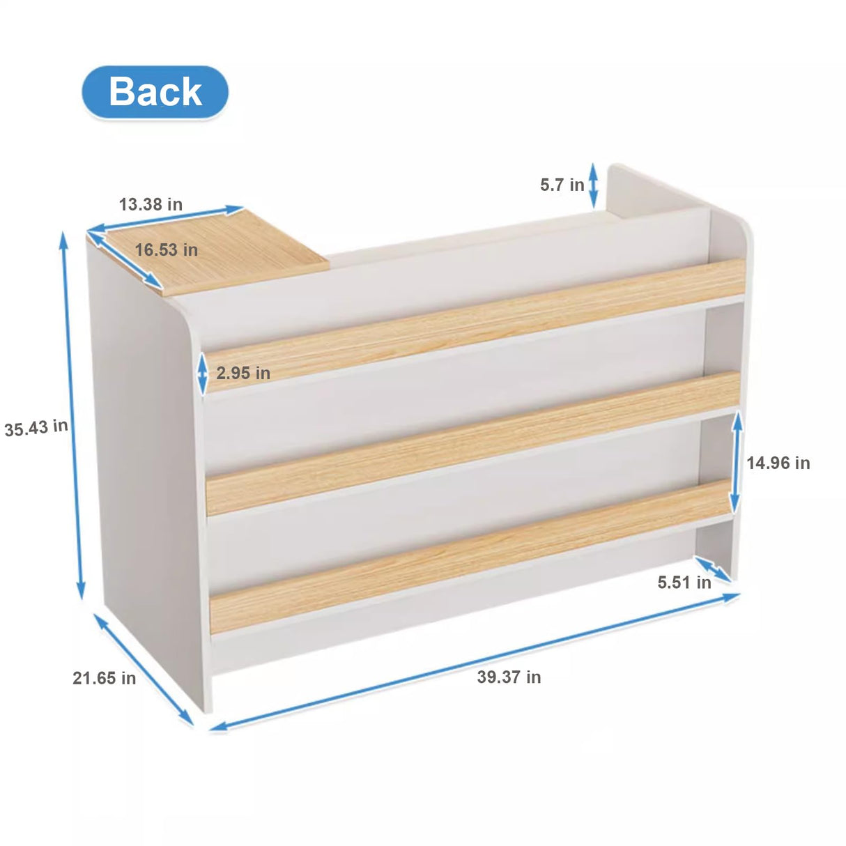 Small Reception Desk, Retail Counter with Outer Display Shelf & Lockable Drawer, Modern Front Desk Reception Room Table, Checkout Table for Lobby, Shop, Home Office (Right Hand Cabinet, 39.37 in) ZWDMAER