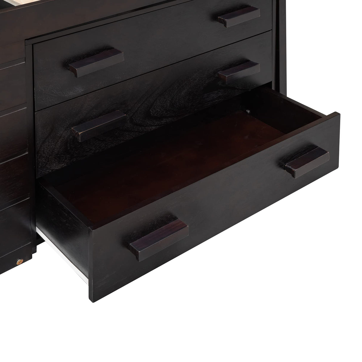 Harper & Bright Designs Low Loft Beds with Storage Drawers, Wooden Twin Loft Bed with Cabinet and Bedside Tray, Kids Loft Bed for Girls & Boys (Twin, Espresso) Harper & Bright Designs