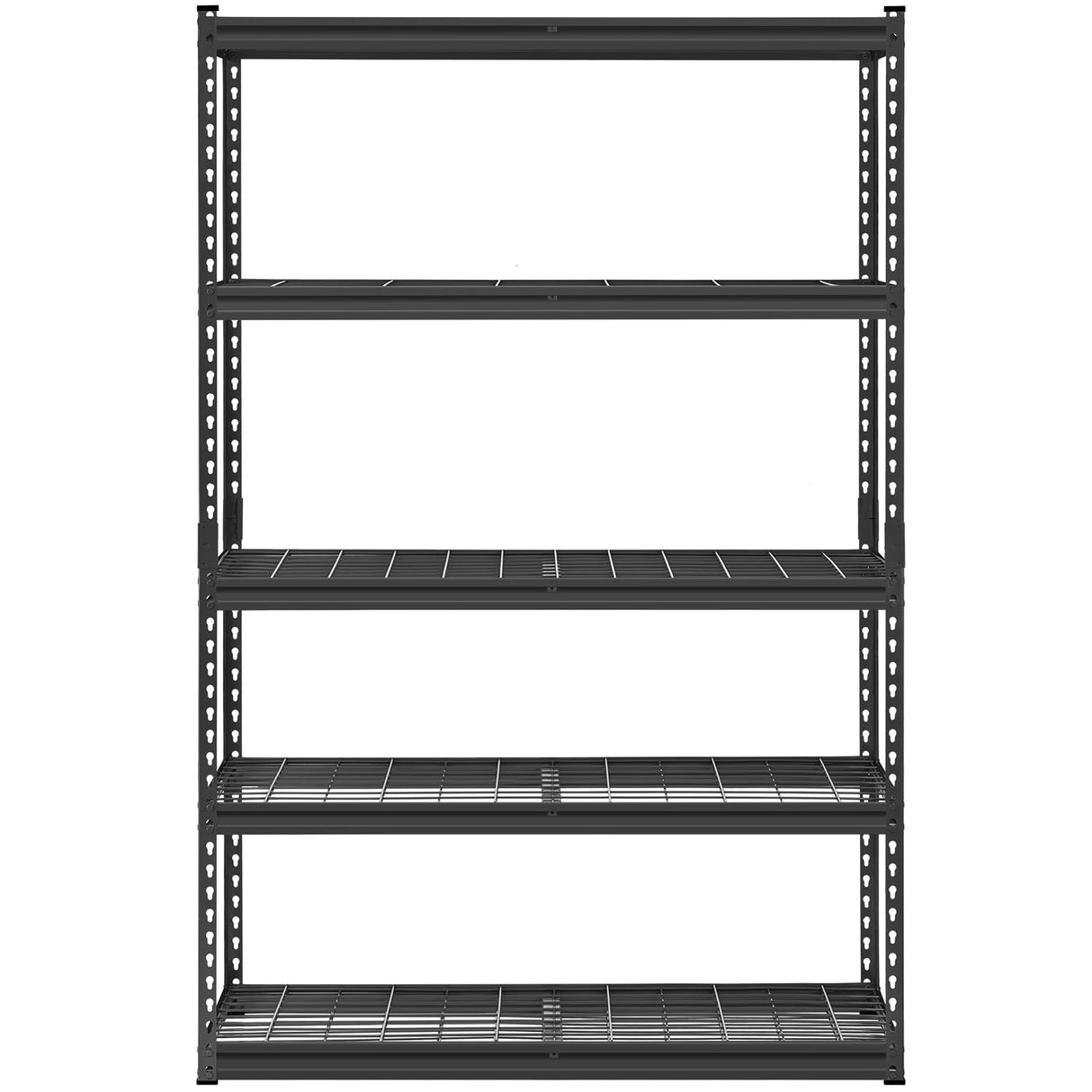 VEVOR Storage Shelves, 2500 lbs, 5 Tier Heavy Duty Garage Shelving, 18" D x 48" W x 72" H Adjustable Metal Shelves for Industrial Shelving Unit Utility Shelf, for Kitchen, Warehouse, Basement, Black VEVOR