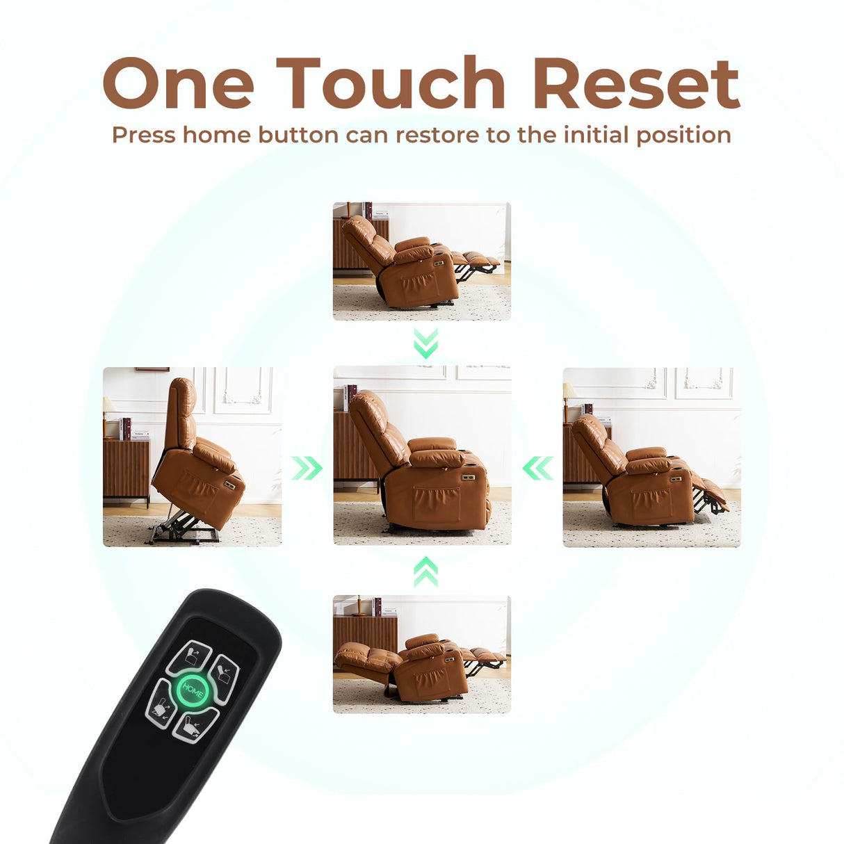 Dual Motor Power Lift Recliner Chair for Elderly with Massage and Heat, Oversized Lift Chair with Arm Storage, Lay Flat Lift Recliner for Adults, Big Tall, Infinite Position, Camel Rhevoy