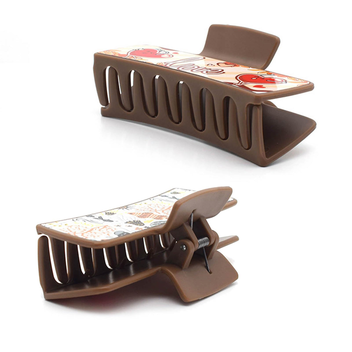 HUIFACAI Stylish Hair Claw Clip Fashionable Sublimation Aluminum Plate Hair Clip for Women Heat Transfer Technology Hairpin HUIFACAI