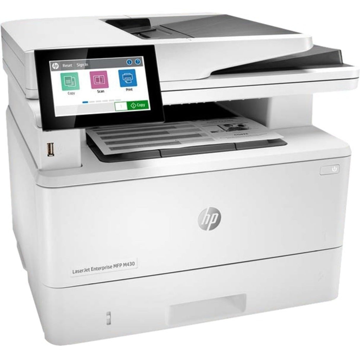 HP LaserJet Enterprise MFP M430f Monochrome All-in-One Printer with built-in Ethernet & 2-sided printing (3PZ55A),white, Large HP